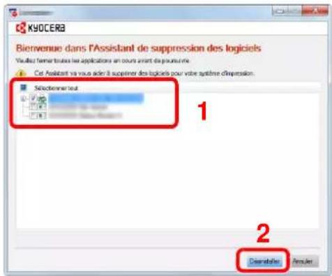 KYOCERA TASKalfa 9002i - Désinstaller le logiciel. - 1