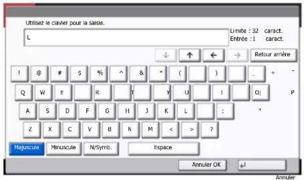 KYOCERA TASKalfa 9002i - Saisie de caractères - 1