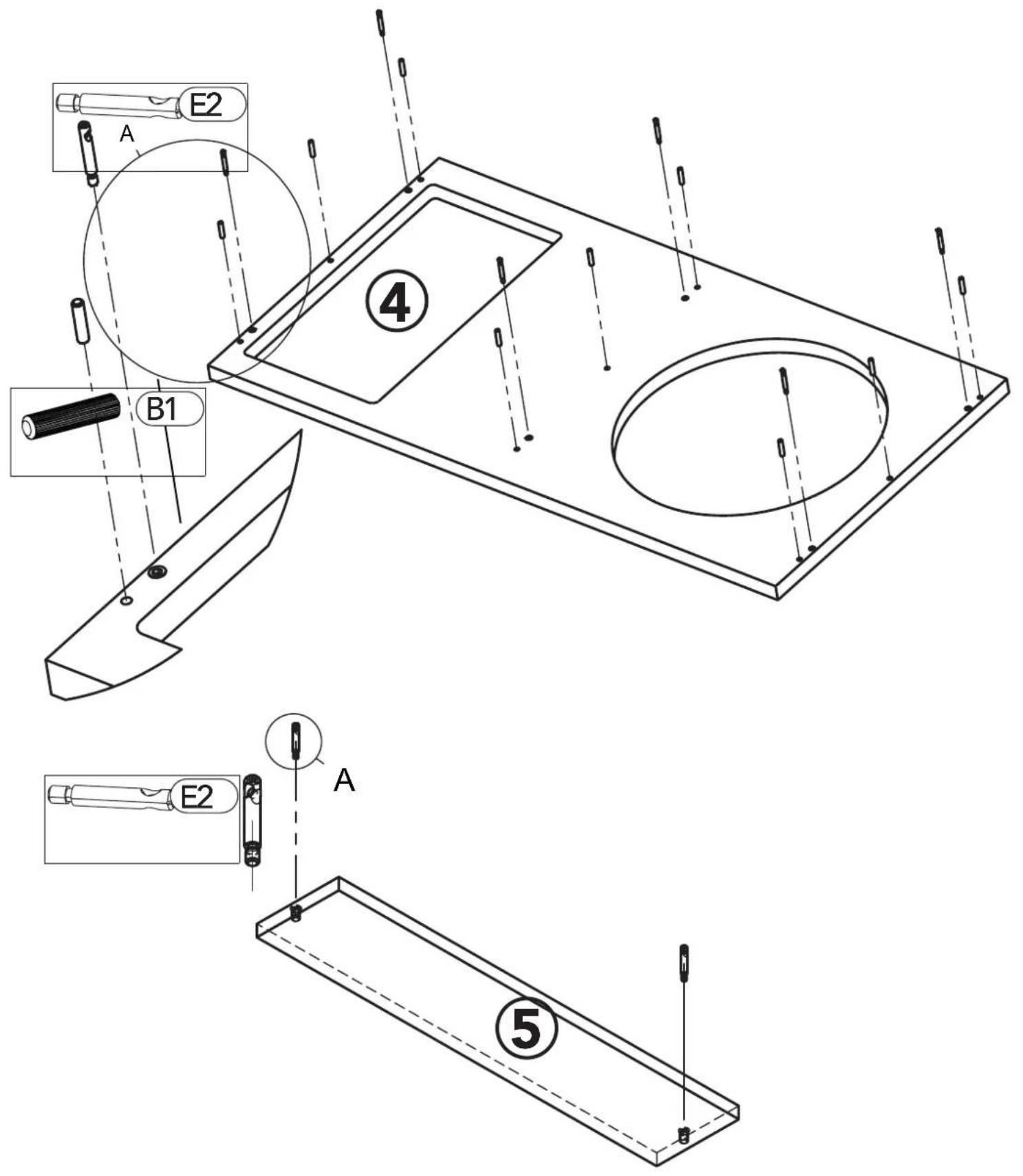 BRANDY BEST TRIO120 - 1) Montage du meuble / Furniture assembly - 3
