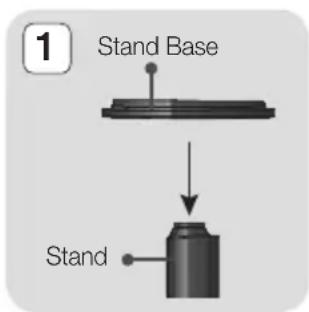 SAMSUNG HTJ4550K - Installing the Speakers on the Tallboy Stand - 1