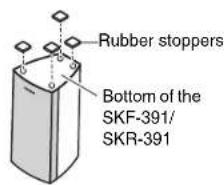 ONKYO HTR391 - Using the Rubber Stoppers for a More Stable Platform - 1