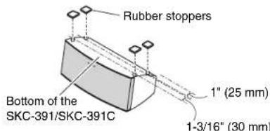 ONKYO HTR391 - Using the Rubber Stoppers for a More Stable Platform - 2