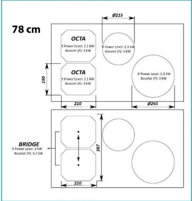 FALMEC Induction Hob 58 cm - ИНДУКЦИОННАЯ ВАРОЧНАЯ ПОВЕРХНОСТЬ 78 - 1