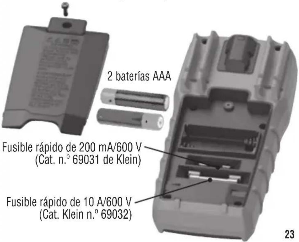 Klein Tools MM325 - REEMPLAZO DE LOS FUSIBLES - 3