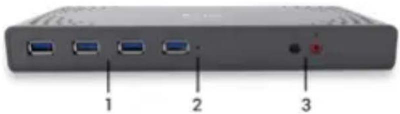 i-TEC CADUAL4KDOCK - Přední panel: - 1
