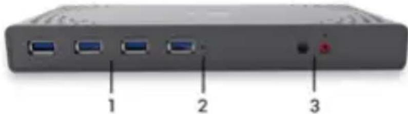i-TEC CADUAL4KDOCK - Front panel: - 1