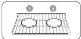 Dacor DOB30T977SS - Emplacement de la grille et des plats - 1