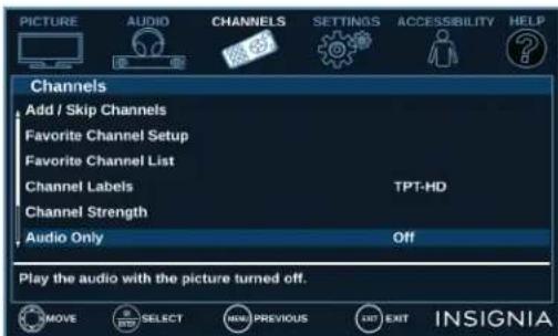 INSIGNIA NS32D310NA21 - Écoute uniquement de l'audio du téléviseur - 1