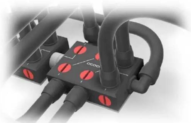 Alphacool ES Distro Plate C2 - Connecting the Patch Panel - 16
