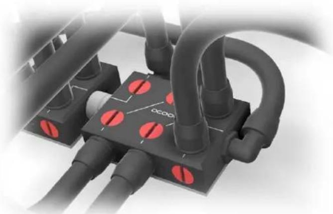 Alphacool ES Distro Plate C2 - Anschlieben des Patchpanels - 16