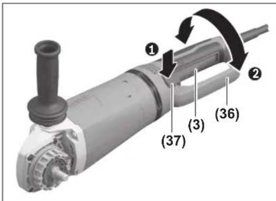 BOSCH GWS 27230 JR Professional - Vrtenje glavnega ročaja - 1