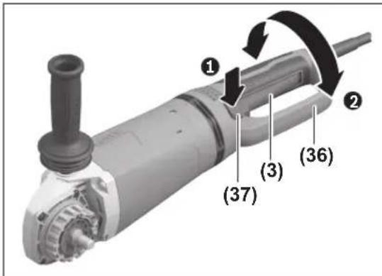 BOSCH GWS 27230 JR Professional - Turning the main handle - 1