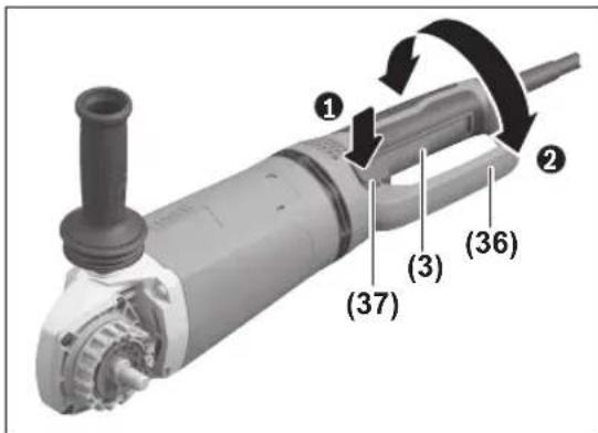 BOSCH GWS 27230 JR Professional - Giro de la empuñadura principal - 1