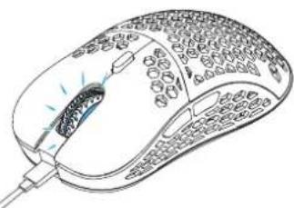 ENDORFY LIX Plus Wireless Onyx White - Indicateurs de batterie (VOYANT de défiliment) - 2