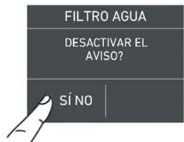 Fulgor Milano F7SFC18S1R - 5a) Desactivación del filtro del agua - 8