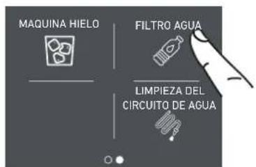 Fulgor Milano F7SFC18S1R - 5a) Desactivación del filtro del agua - 3