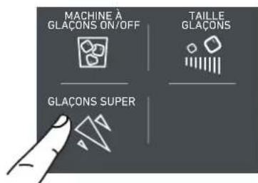 Fulgor Milano F7SFC18S1R - 4a) Configurer la taille des glaçons - Glaçons Super - 5