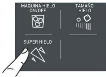 Fulgor Milano F7SFC18S1R - 4a) Establisher el時間 del cubito de hielo - Super hielo - 5