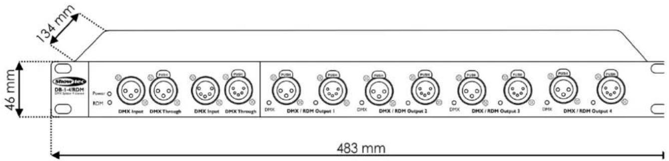Showtec DB14RDM - Dimensions - 1