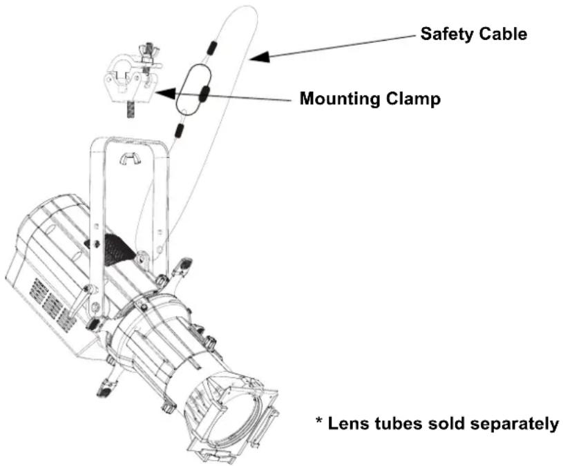 Chauvet Ovation E160WW - Product Mounting Diagram - 1