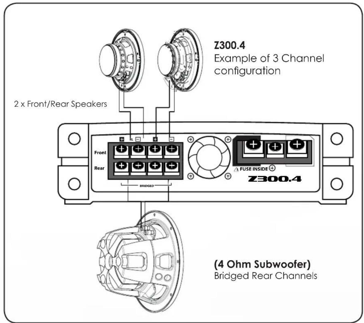 PHOENIX GOLD Z1000.1 - 4C. Single Channel Output (Z1000.1 ONLY) (1 Ohm minimum) - 1