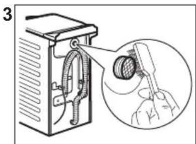 ELECTROLUX WAGL4T500 - Reinigung des Filters im Zulaufschlauch und -ventil - 3