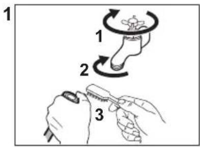 ELECTROLUX WAGL4T500 - Cleaning the inlet hose and the valve filter - 1