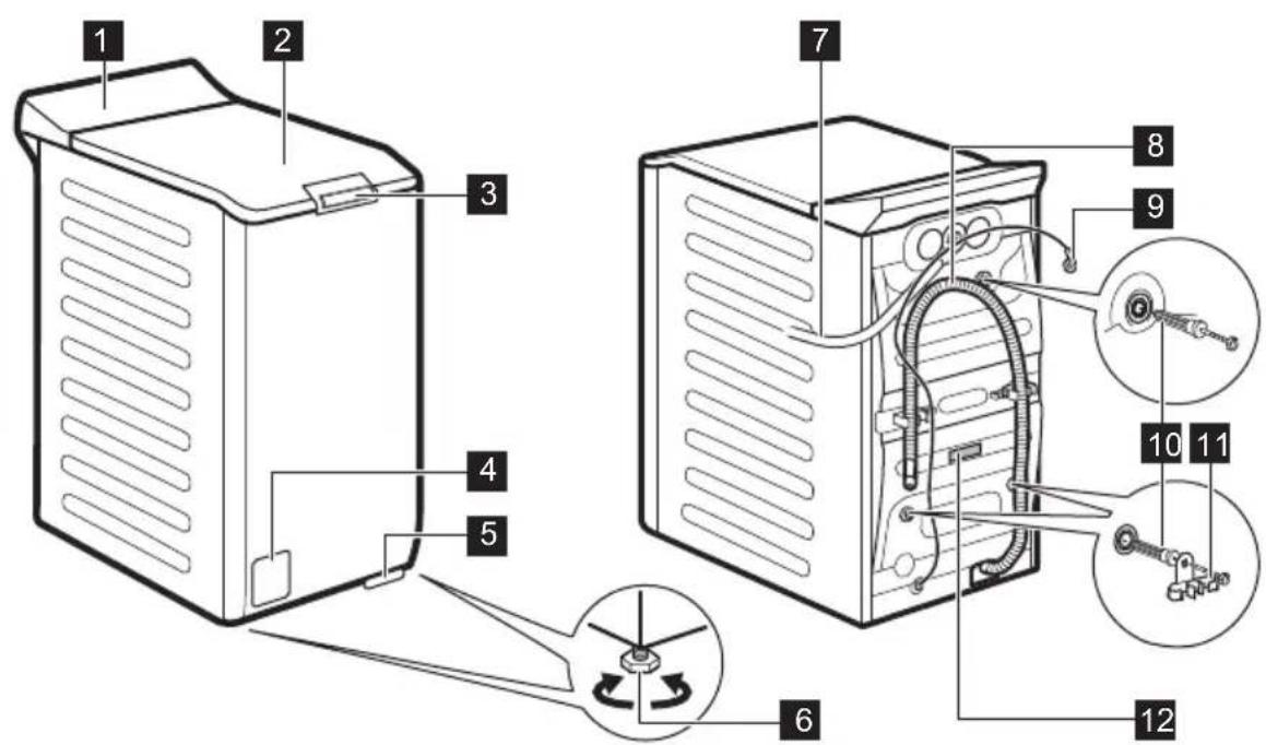 ELECTROLUX WAGL4T500 - Geräteübersicht - 1