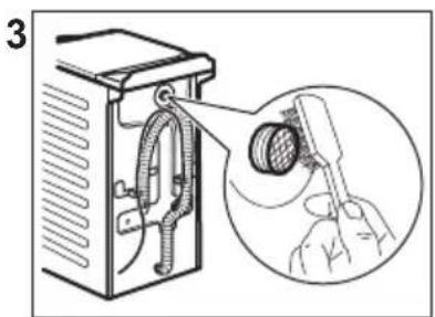 ELECTROLUX WAGL4T500 - Cleaning the inlet hose and the valve filter - 3