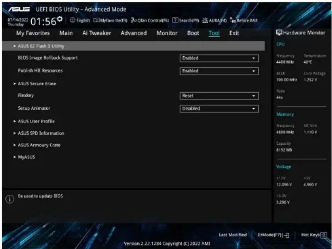 ASUS PRIME B650MA - Menu Tool (Outils) - 1