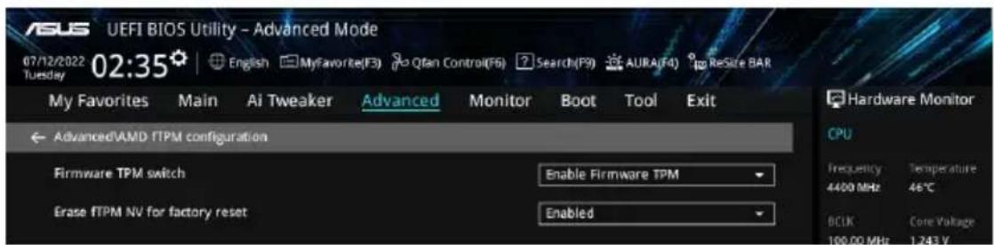 ASUS PRIME B650MA - AMD fTPM Configuration (Configuration AMD fTPM) - 1
