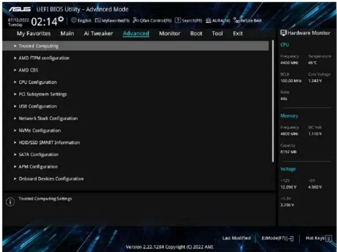 ASUS PRIME B650MA - Advanced menu (Menu avancé) - 2