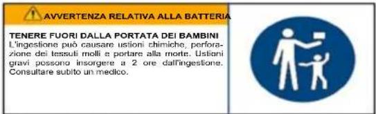 THOMSON TH388688 - Avverenza relativa alle batterie - 1