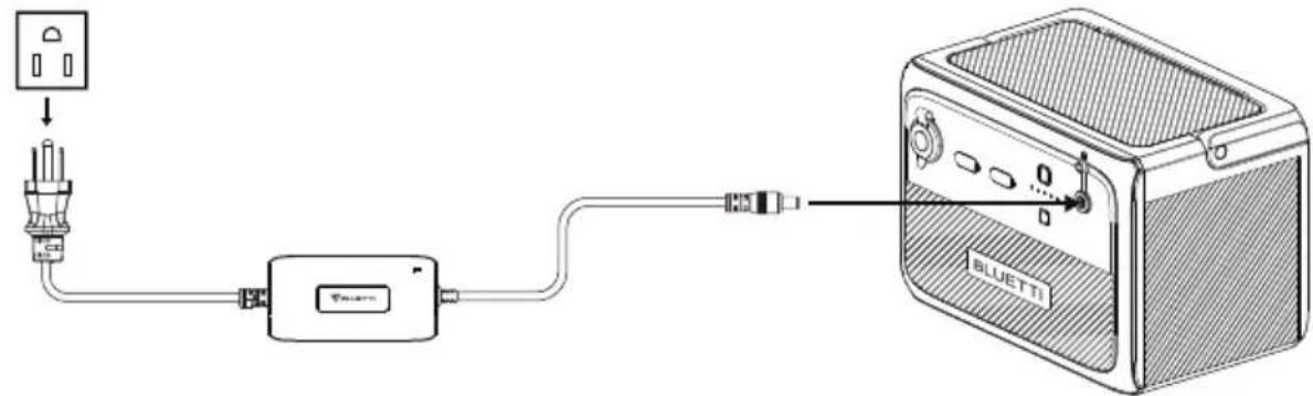 BLUETTI B80 - Charge avec adaptateur - 1