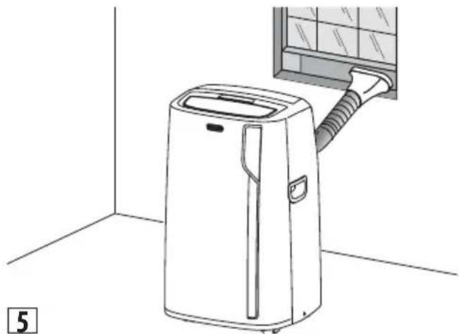 DELONGHI PACEL290HLWKC - Vous pouze également installer l'appareil dans une fénête à guillotine : - 1