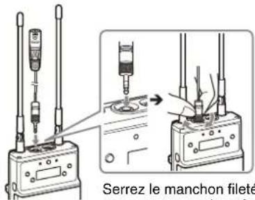 SONY URXP41D - Raccordement du cable de conversion au connecteur OUTPUT - 1