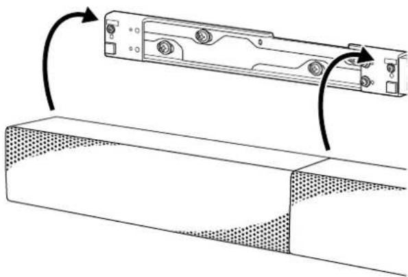 SONY SLS1A - Hook the speaker bracket over the shoulder screws that are fastened to the wall mounting bracket. - 1