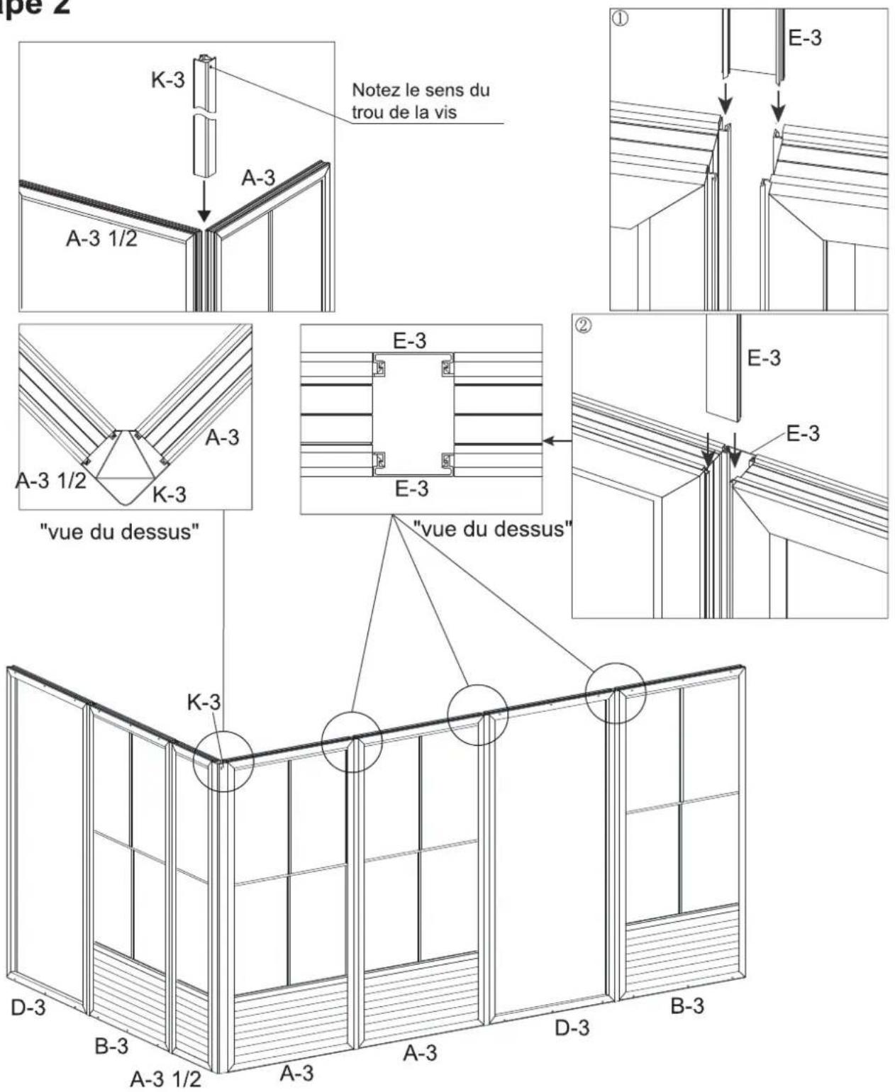 Gazebo Penguin W161012 - REMARQUE: - 1