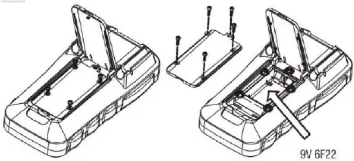 Testboy TB 318 - Cambiar la pila - 2
