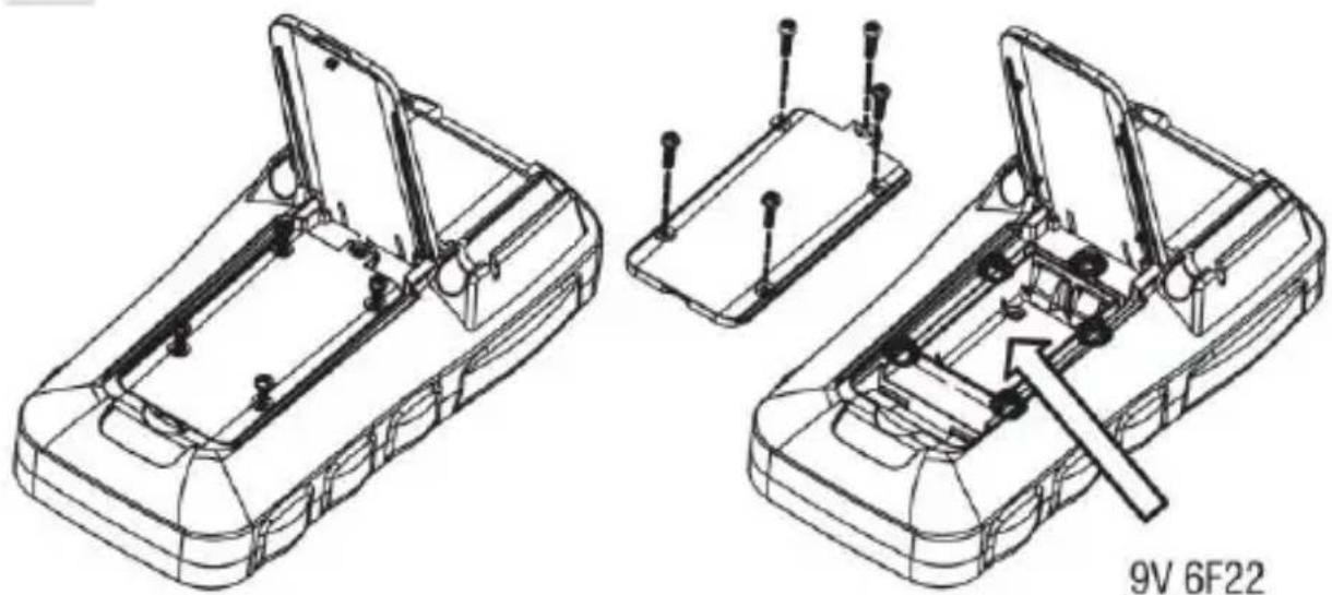 Testboy TB 318 - Remplacement des piles - 2
