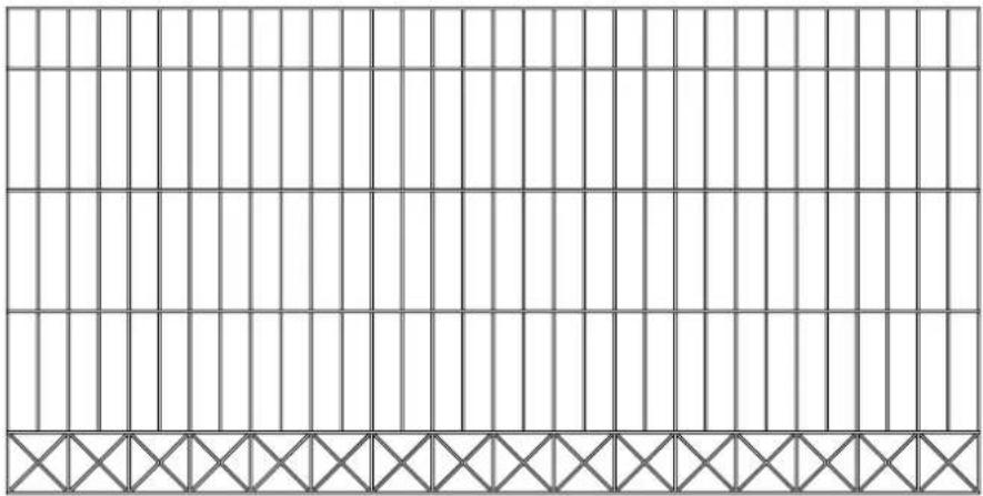 Hortus 111413 - Double gate panel fence X - Dobbelt läge panelhegn X Dubbel grind panelstängsel X - Kaksoisportti elementtiaita X - 8