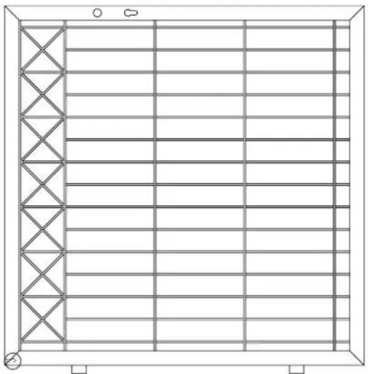Hortus 111413 - Double gate panel fence X - Dobbelt läge panelhegn X Dubbel grind panelstängsel X - Kaksoisportti elementtiaita X - 9