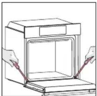 ROSIERES RO6 H5TB3YTX - OUTSIDE THE OVEN: removal and cleaning the glass door - 9
