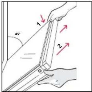 ROSIERES RO6 H5TB3YTX - OUTSIDE THE OVEN: removal and cleaning the glass door - 3