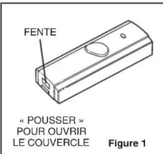 NuTone LA553WH - INSTALLATION DE LA PILE DU BOUTON-POUSSOIR - 1