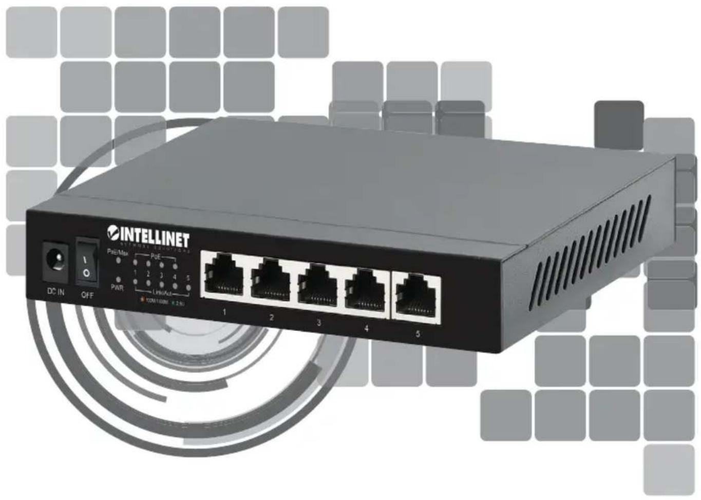 Intellinet 561921 - 5-Port 2.5G Ethernet PoE+ Switch Instructions - 1