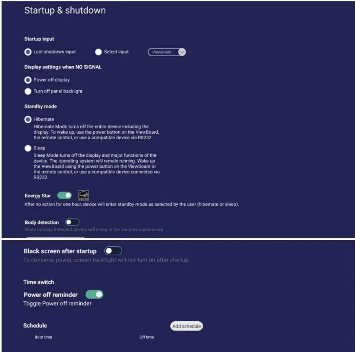 VIEWSONIC 75505 - Startup & Shutdown (Démarrage et arrêt) - 1