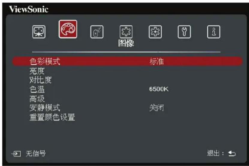 VIEWSONIC PJB716K - 图像菜单 - 1