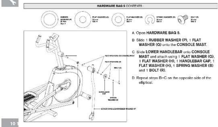 Horizon Fitness CE5.2 - ASSEMBLY STEP 5 - 1
