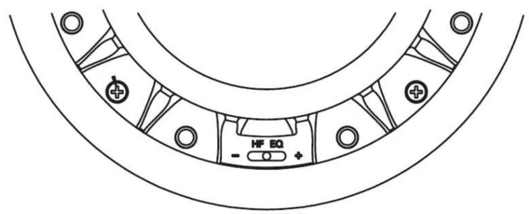 GoldenEar Invisa 850 - Setting the Invisa Speaker's High-Frequency EQ Control (HF EQ Switch) - 1